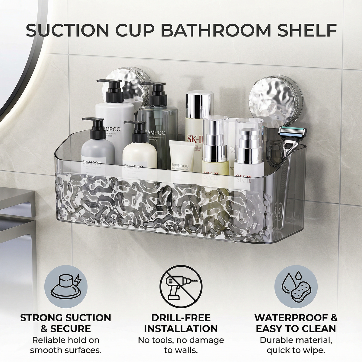 Suction Bathroom Shelf gallery 02