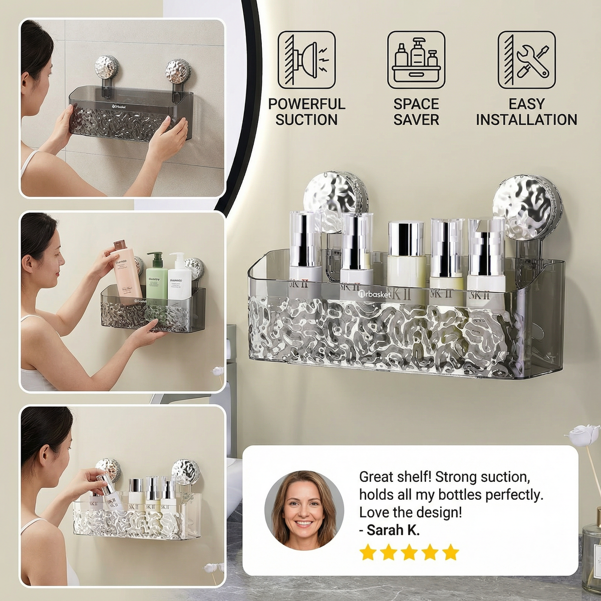 Suction Bathroom Shelf gallery 03