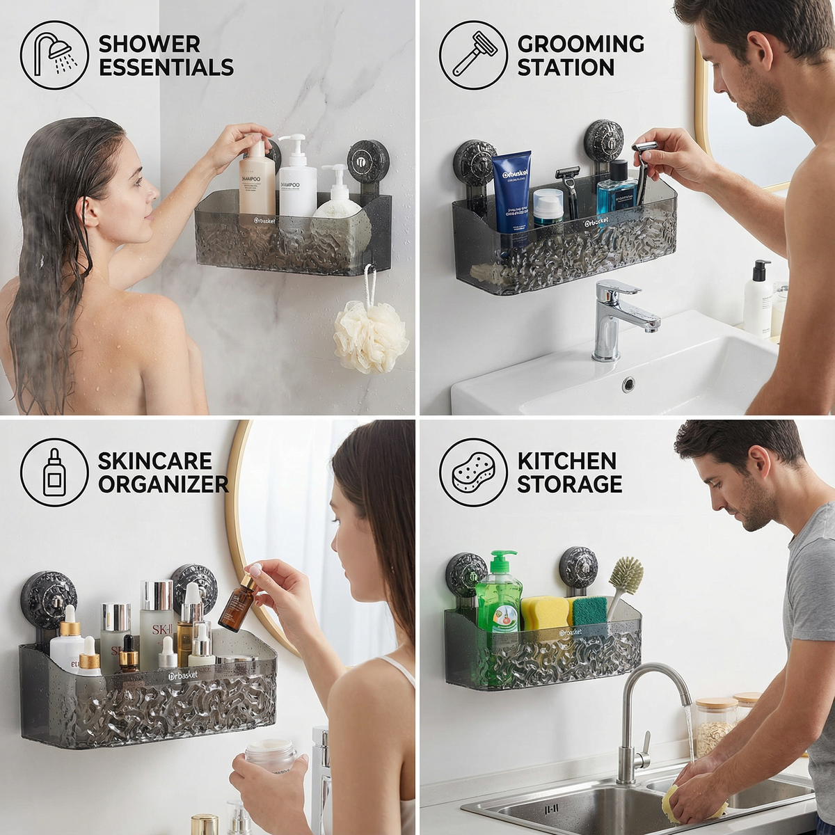 Suction Bathroom Shelf gallery 04